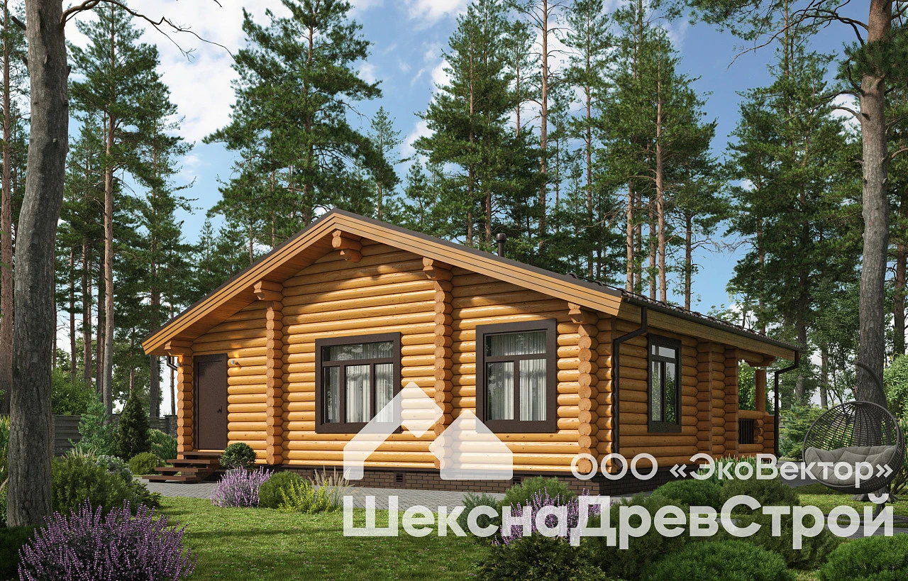 Дом из оцилиндрованного бревна Бр-24 - Сказка в Заозерье