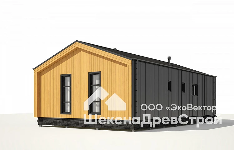 План проекта «Одноэтажный каркасный дом К-311»