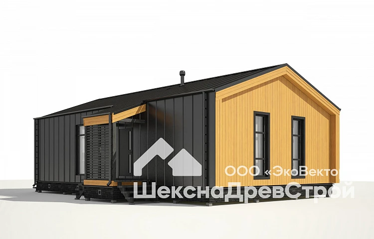 План проекта «Одноэтажный каркасный дом К-311»