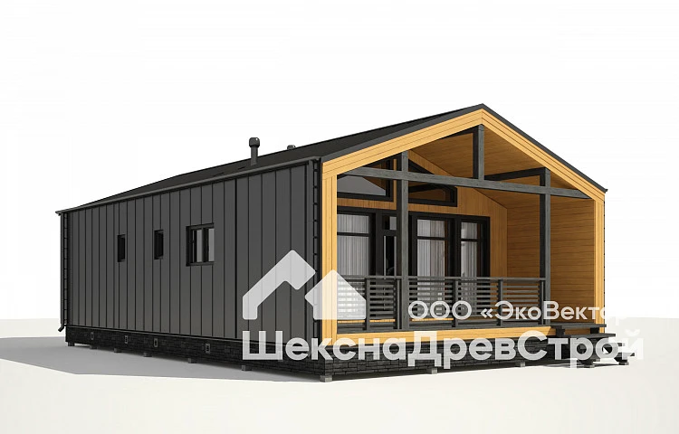 План проекта «Одноэтажный каркасный дом К-311»