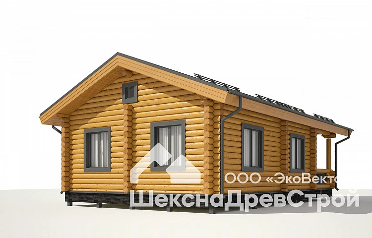 План проекта «Дом из оцилиндрованного бревна Бр-23»