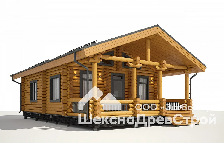 План проекта «Дом из оцилиндрованного бревна Бр-23»