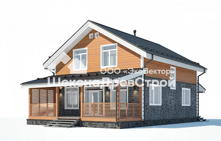 План проекта «Двухэтажный каркасный дом К-317»