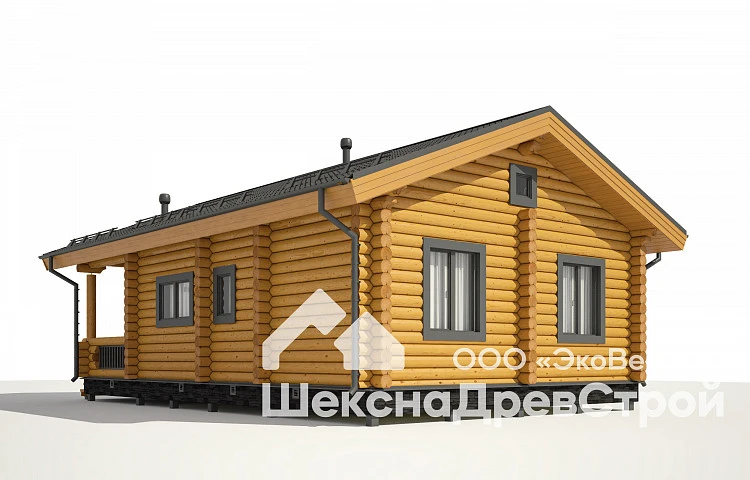 План проекта «Дом из оцилиндрованного бревна Бр-23»